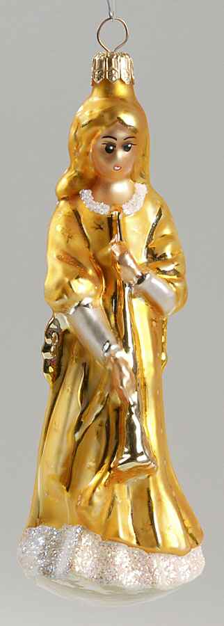 Angel Ornaments (Blown Glass) Heavenly Triumph-Gold - No Box by Christopher Radko-1