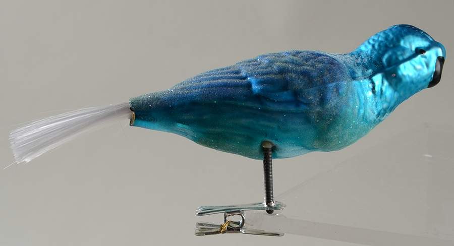 Birds-Clip on Ornaments Tropical Blue - No Box by Christopher Radko-1