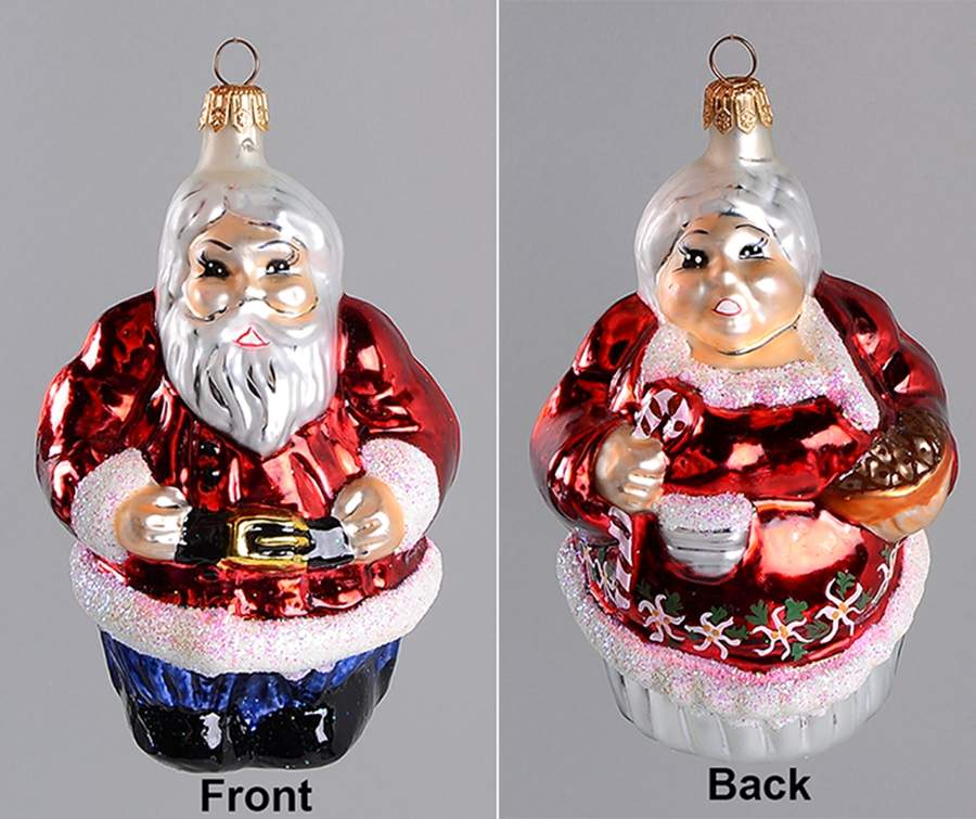 Santas The Clauses-(2-Sided)/Blue & Silver - No Box by Christopher Radko-1