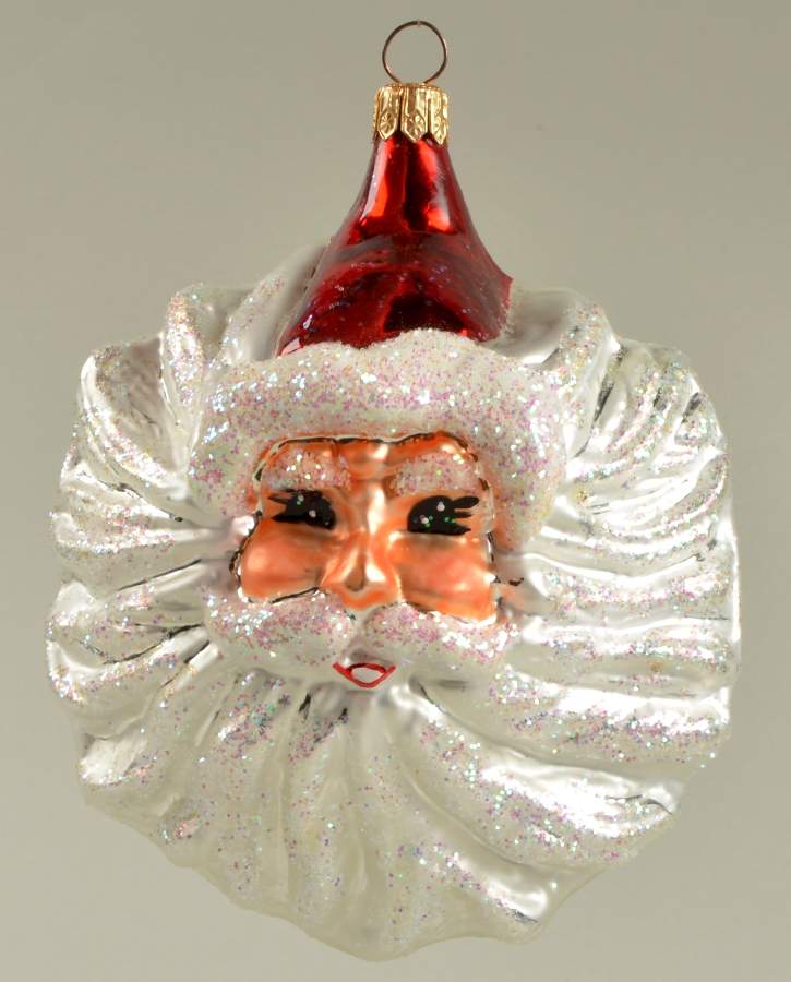 Santa-Heads Winter Wind-Red - No Box by Christopher Radko-1