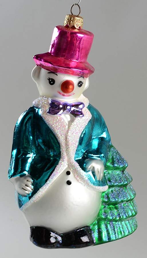 Snowmen Snow Gent-Blue Coat - No Box by Christopher Radko-1