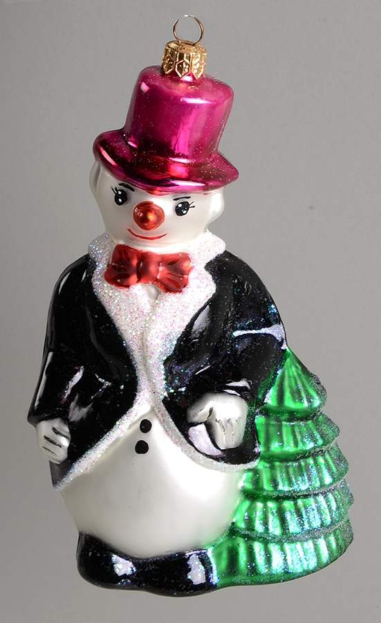 Snowmen Snow Gent-Black Coat - No Box by Christopher Radko-1