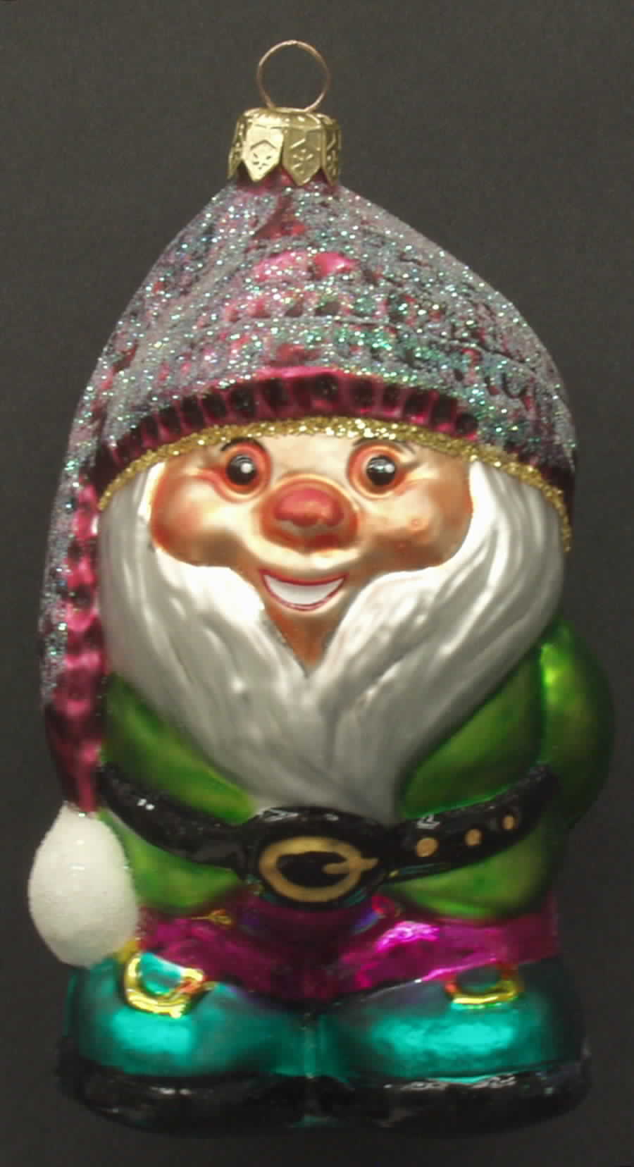 Elves & Gnomes Elfkin-Purple Hat - No Box by Christopher Radko-1