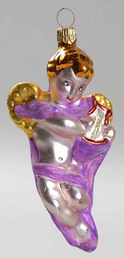 Angel Ornaments (Blown Glass) Sweet Melody-Purple - No Box by Christopher Radko-1