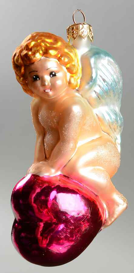 Angel Ornaments (Blown Glass) Heart Ride - No Box by Christopher Radko-1