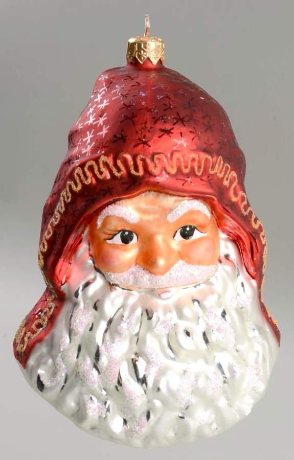 Santa-Heads Jolly Elf-Red - No Box by Christopher Radko-1