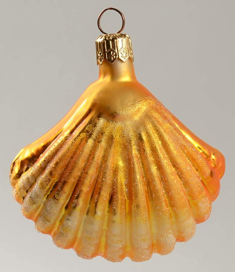 Aquatic Sea Shells-Yellow - No Box by Christopher Radko-1