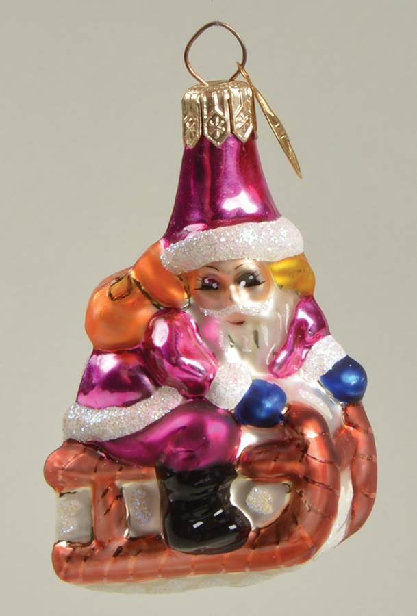 Santa with Sleigh Slip 'n Slide - No Box by Christopher Radko-1