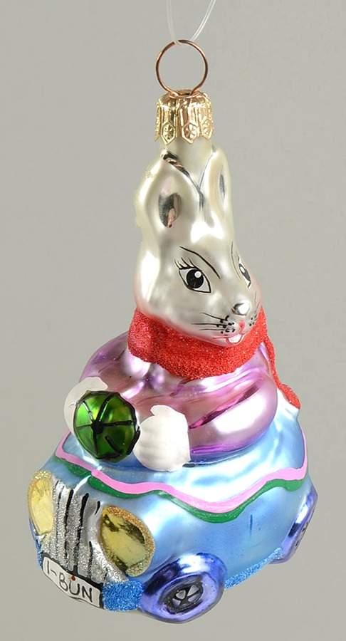 Rabbits & Bunnies Egg Roll Triplets-Car - No Box by Christopher Radko-1
