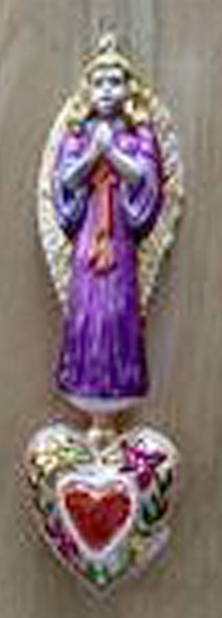 Angel Ornaments (Blown Glass) Prayer To My Love-Purple - No Box by Christopher Radko-1