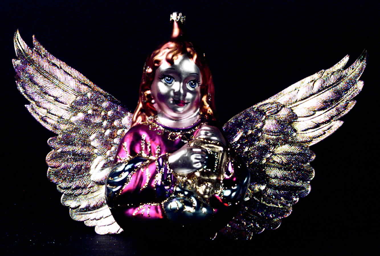 Angel Ornaments (Blown Glass) Heaven Sent-Pink - No Box by Christopher Radko-1