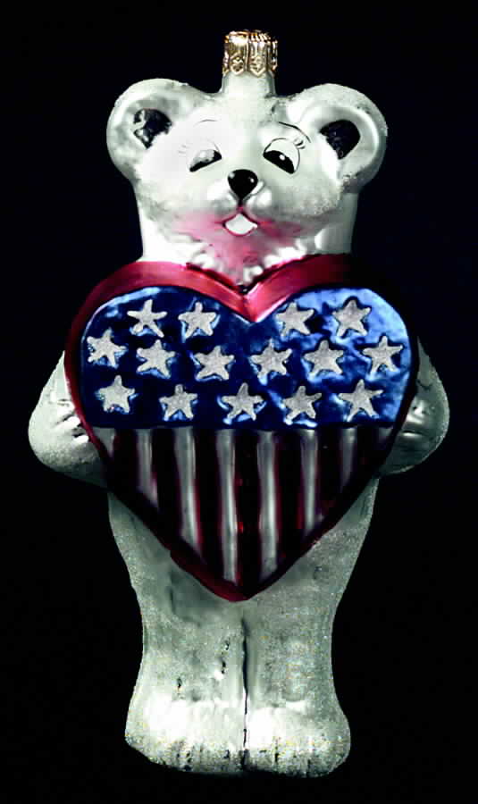 Patriotic Liberty Bears-White - No Box by Christopher Radko-1