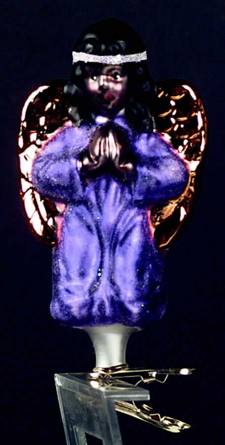 Angel Clip-On Ornaments Blessed Heritage-Purple - No Box by Christopher Radko-1