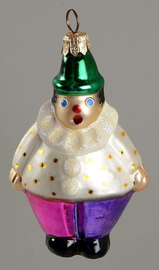 Clowns & Circus Pudge-White & Purple - No Box by Christopher Radko-1