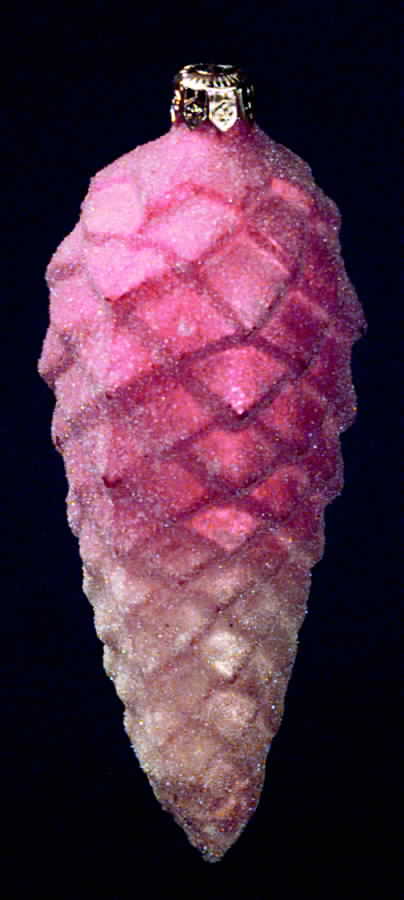 Trees & Pinecones Candy Cone-Pink - No Box by Christopher Radko-1
