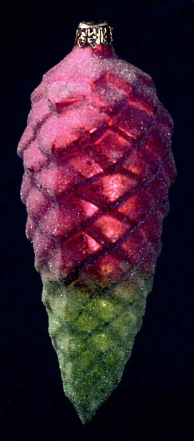 Trees & Pinecones Candy Cone-Red/Green - No Box by Christopher Radko-1