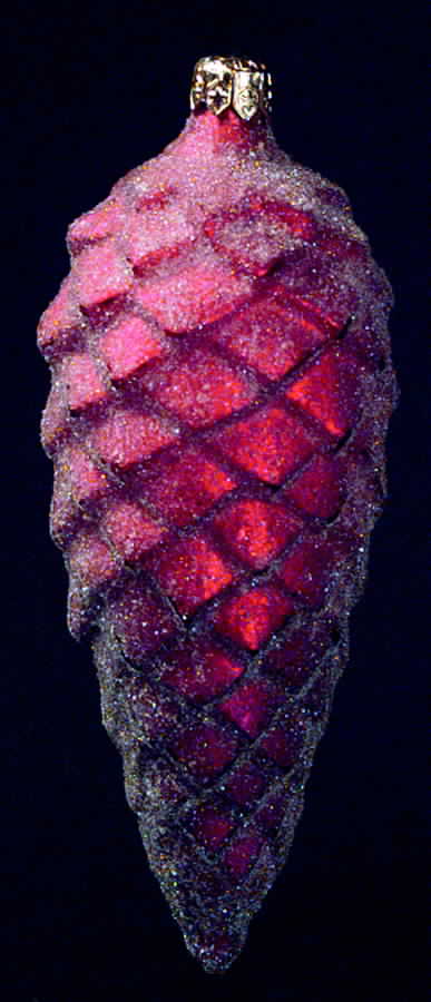 Trees & Pinecones Candy Cone-Red - No Box by Christopher Radko-1