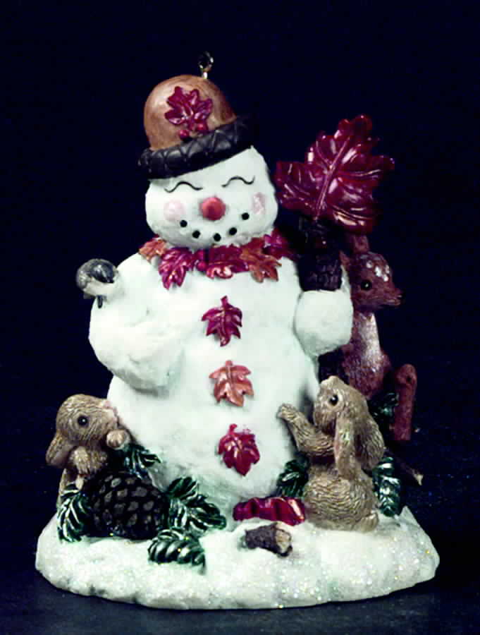 Woodland Winds Carlton The Snowman Ornament - Boxed by Christopher Radko-1