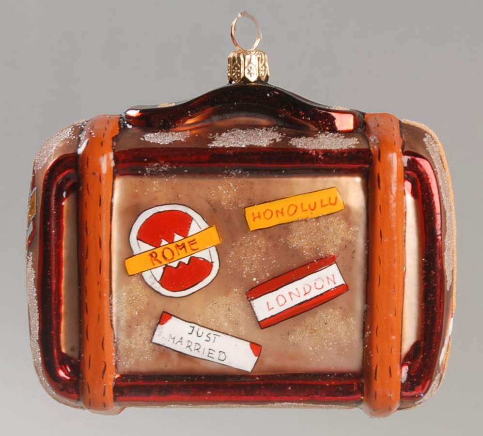 Destinations-Travel Bon Voyage-Brown - No Box by Christopher Radko-1