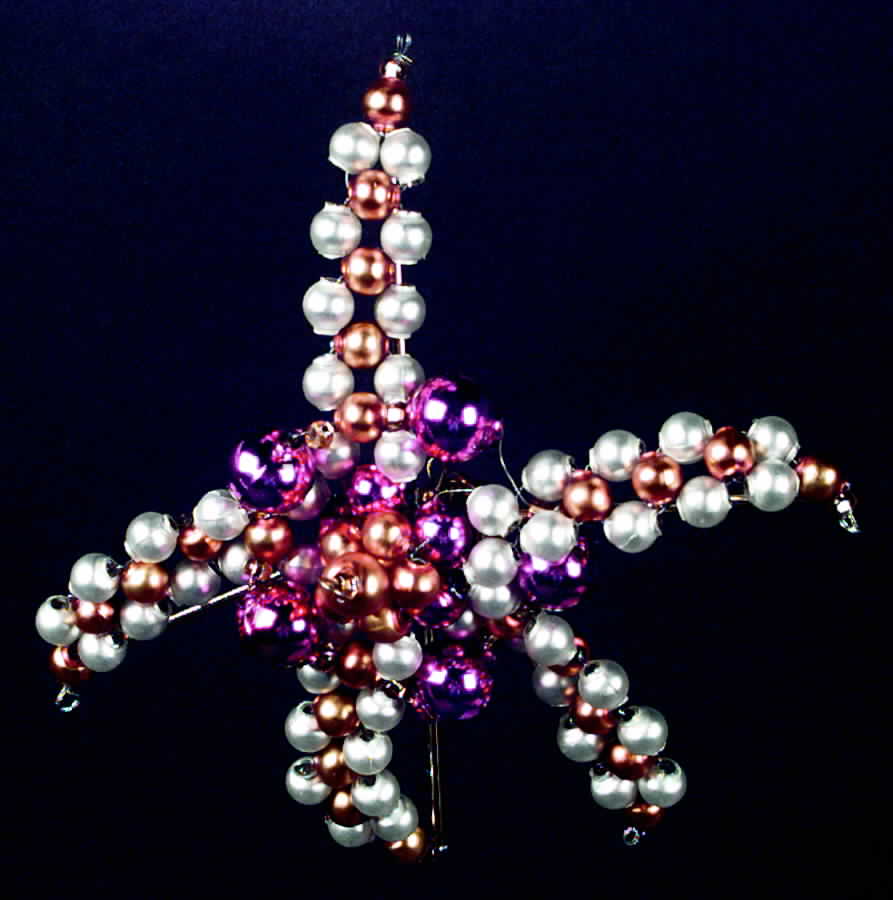Beaded Starry Seas-Pink - No Box by Christopher Radko-1