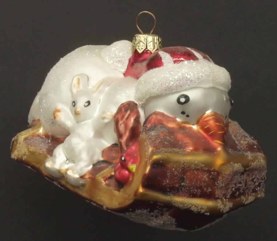 Woodland Winds Snow Racer Ornament - With Box by Christopher Radko-1