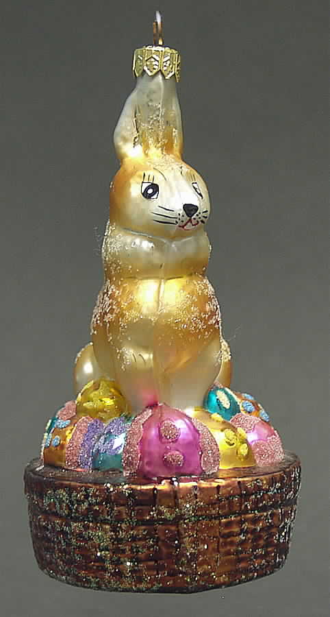 Rabbits & Bunnies Bunny Basket - No Box by Christopher Radko-1