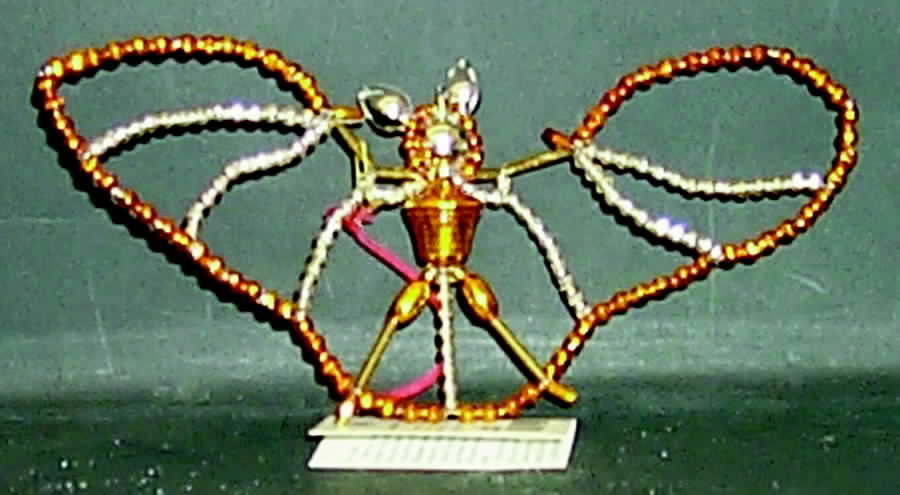 Beaded Dingbats-Gold/Silver - No Box by Christopher Radko-1
