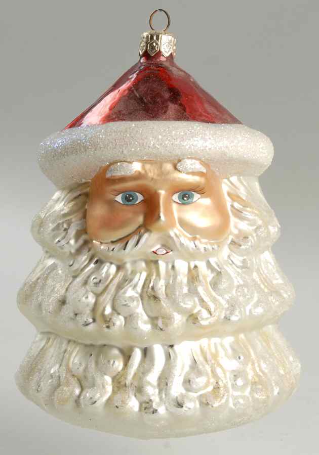 Santa-Heads Trimmed St Nick - No Box by Christopher Radko-1