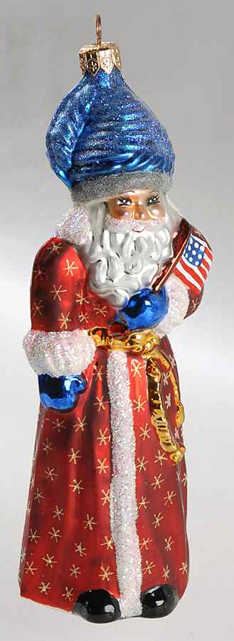 Santa-Patriotic Star Spangled Santa - No Box by Christopher Radko-1