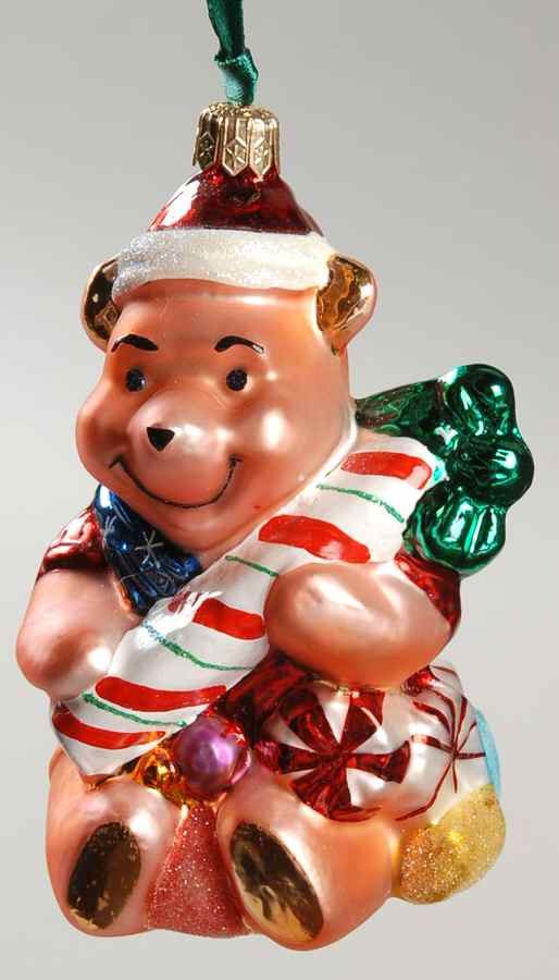 Disney Candy Cane Pooh - Boxed by Christopher Radko-1