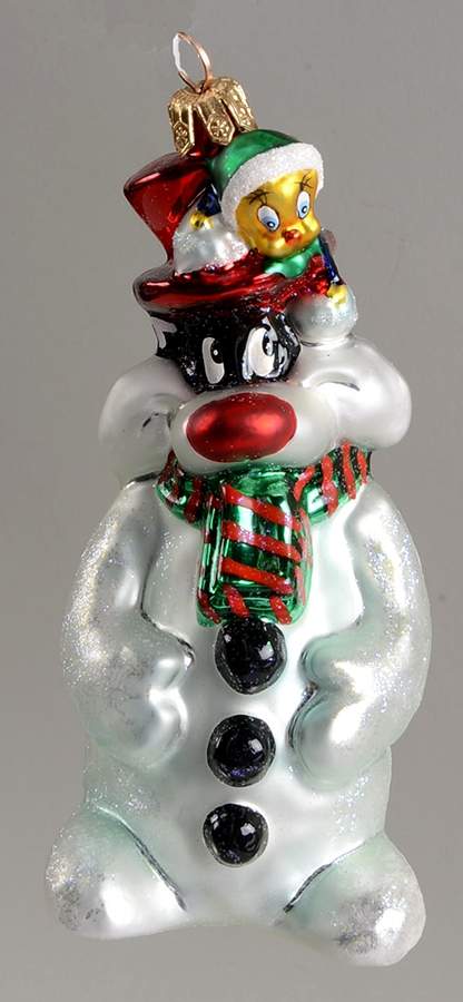 Warner Brothers Sylvester Snowman & Tweety - No Box by Christopher Radko-1