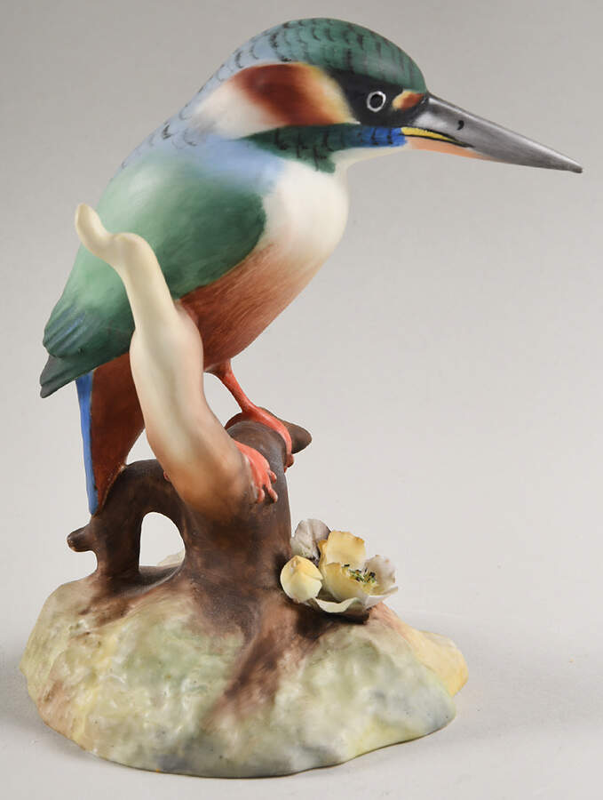 Bird Figurines Kingfisher - Matte - Boxed by Royal Crown Derby-1