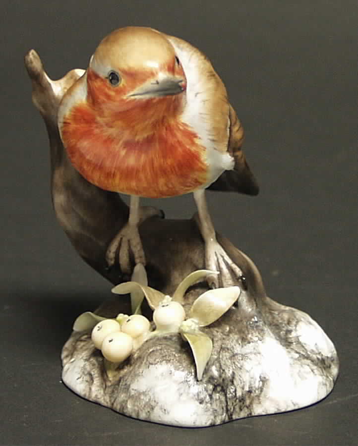 Bird Figurines Robin - No Box by Royal Crown Derby-1