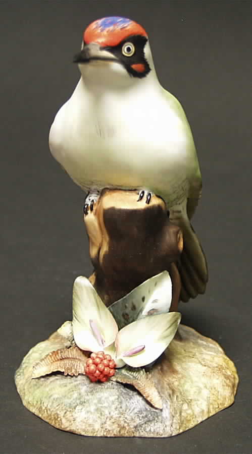 Bird Figurines Green Woodpecker - No Box by Royal Crown Derby-1