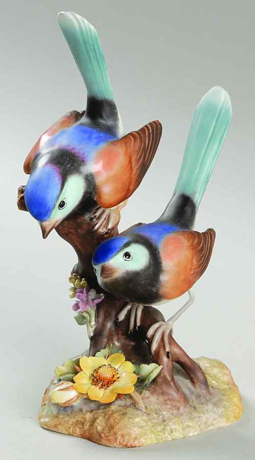 Bird Figurines Fairy Wrens - Boxed by Royal Crown Derby-1