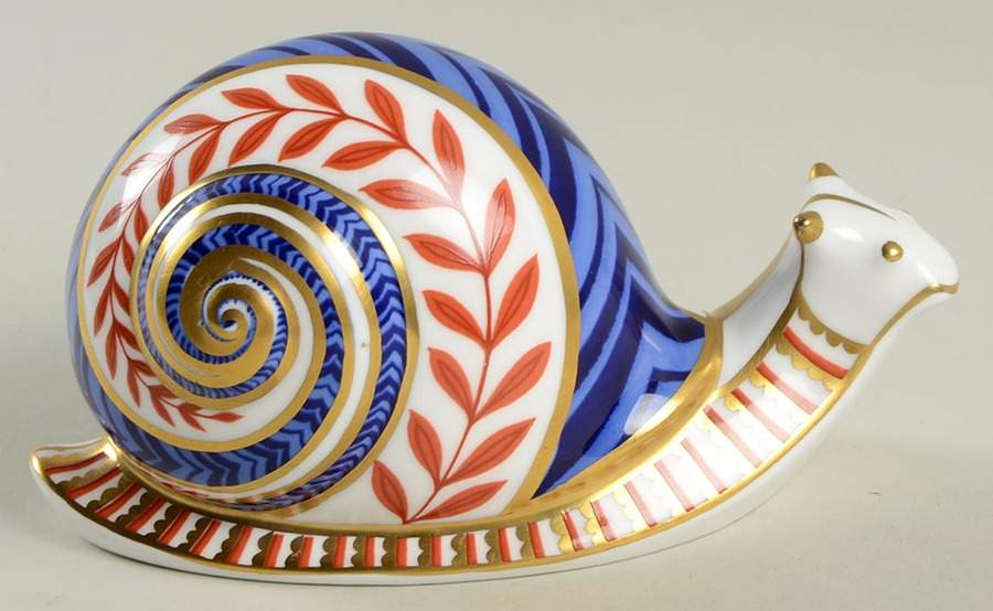 Imari Paperweight Collection Snail - No Box by Royal Crown Derby-1