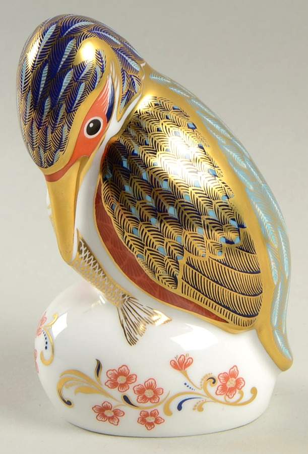 Imari Paperweight Collection Kingfisher - Boxed by Royal Crown Derby-1