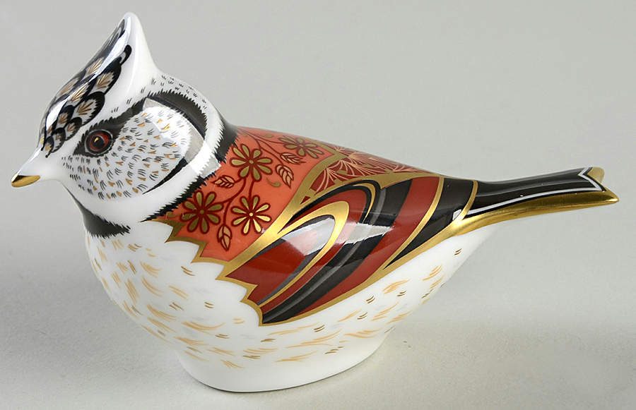 Imari Paperweight Collection Crested Tit - Boxed by Royal Crown Derby-1