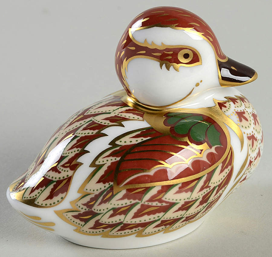 Imari Paperweight Collection Bakewell Duckling - Boxed by Royal Crown Derby-1