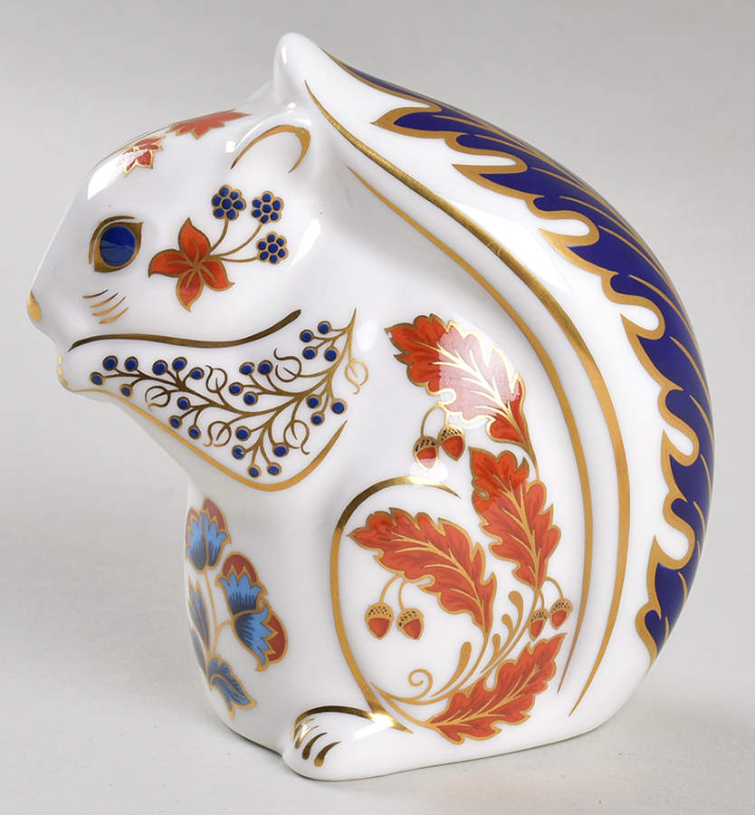 Imari Paperweight Collection Squirrel - Boxed by Royal Crown Derby-1