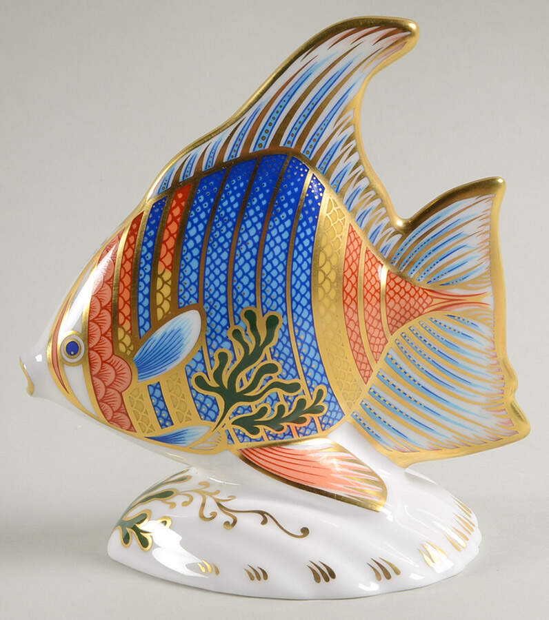 Tropical Fish Collection Pacific Angel Fish - Boxed by Royal Crown Derby-1