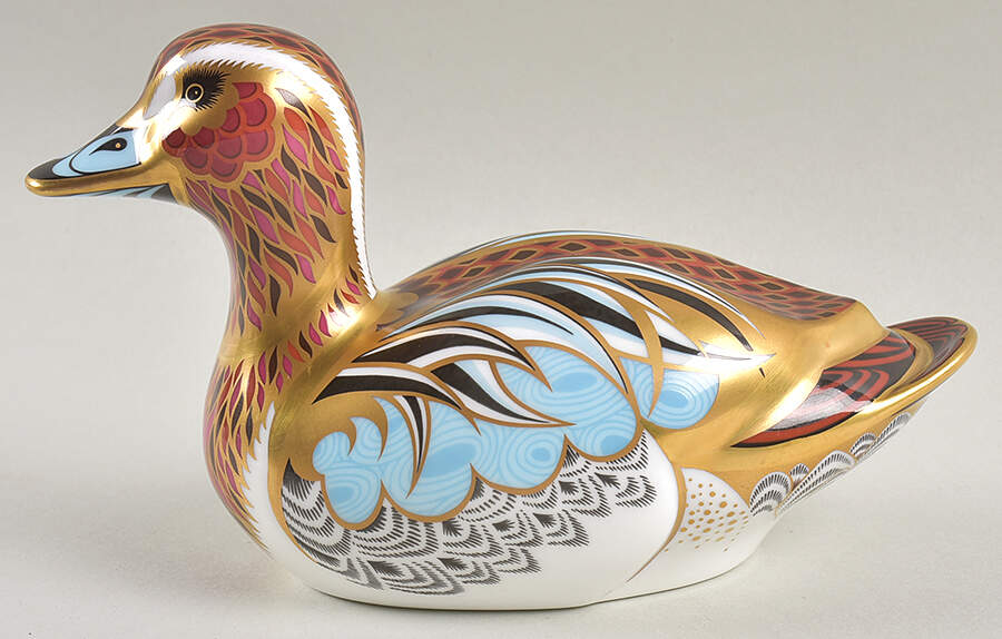 Imari Paperweight Collection Duck - Guild Exclusive  - No Box by Royal Crown Derby-1