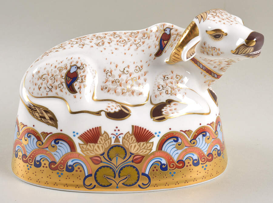Imari Paperweight Collection Water Buffalo - No Box by Royal Crown Derby-1