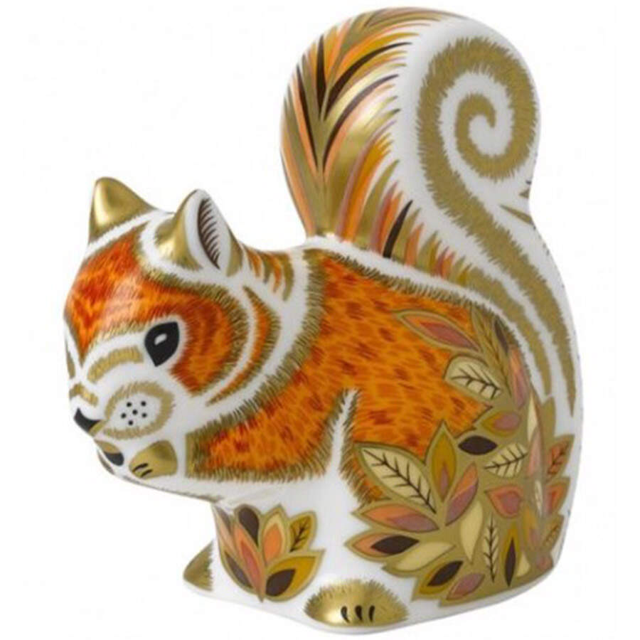 Imari Paperweight Collection Autumn Squirrel - Bx430 With Box by Royal Crown Derby-1