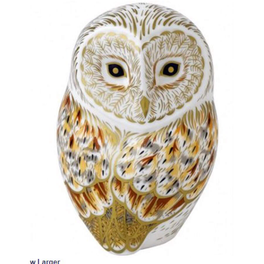 Imari Paperweight Collection Winter Owl - Boxed by Royal Crown Derby-1