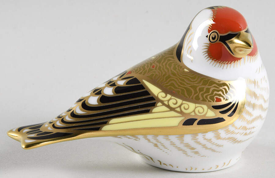 Imari Paperweight Collection Goldfinch - With Box Bx380 by Royal Crown Derby-1