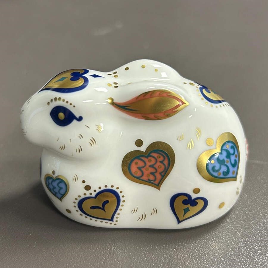 Imari Paperweight Collection For You Rabbit - Boxed by Royal Crown Derby-1