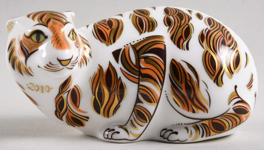 Imari Paperweight Collection Tiger-Chinese New Year - Boxed by Royal Crown Derby-1