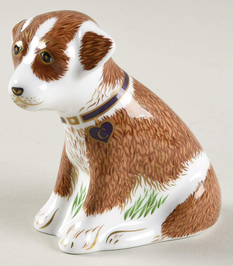 Imari Paperweight Collection Colin The Puppy - Boxed by Royal Crown Derby-1