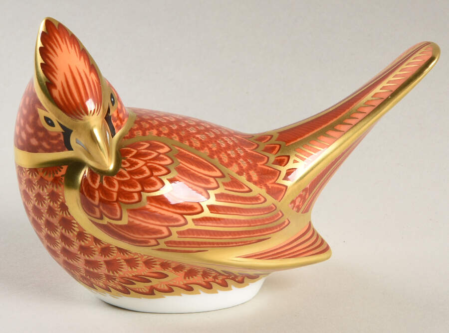 Imari Paperweight Collection American Cardinal - Red Mark - No Box by Royal Crown Derby-1